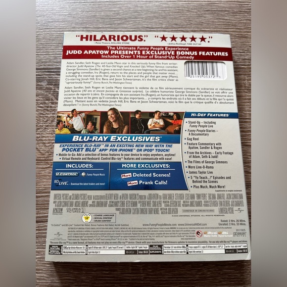 📀 3/$15 or 4/$20 📀 Funny People Bluray - Picture 2 of 3